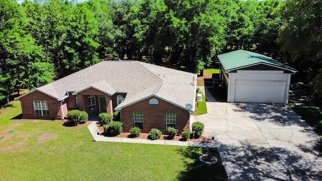 1184 Blackberry Cir, Baker, FL 32531 - view of front of house with concrete driveway and a front lawn