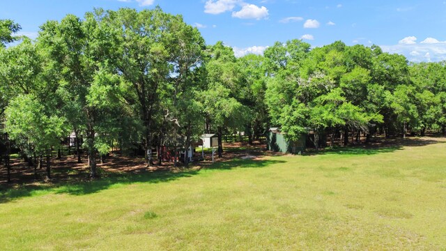 1184 Blackberry Cir, Baker, FL 32531 - view of green lawn featuring an outdoor structure