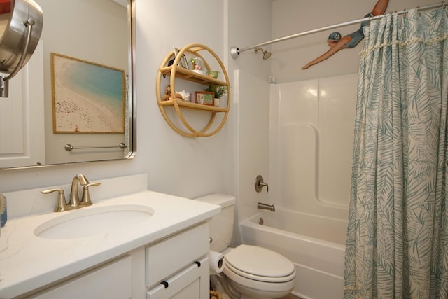 14 Cool Breeze, Freeport, FL 32439 - bathroom with vanity, shower / bathtub combination with curtain, and toilet