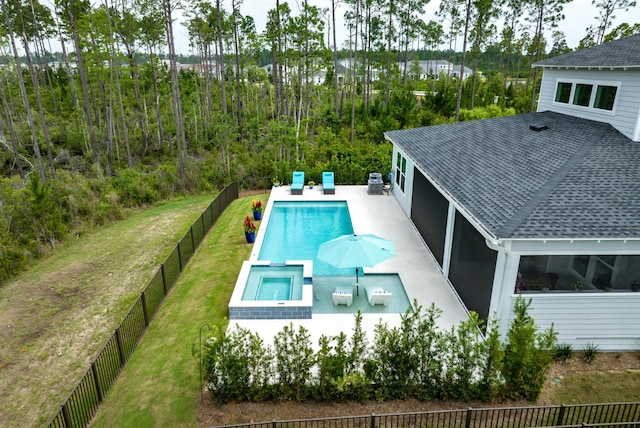276 W Lafayette Rd, Inlet Beach, FL 32461 - view of swimming pool with a pool with connected hot tub and a patio area