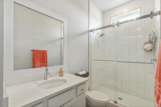 276 W Lafayette Rd, Inlet Beach, FL 32461 - bathroom with a shower stall, vanity, and toilet