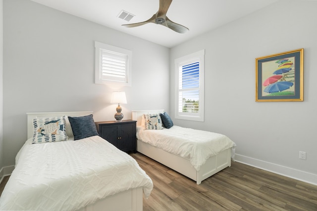 276 W Lafayette Rd, Inlet Beach, FL 32461 - bedroom featuring wood finished floors, baseboards, and ceiling fan