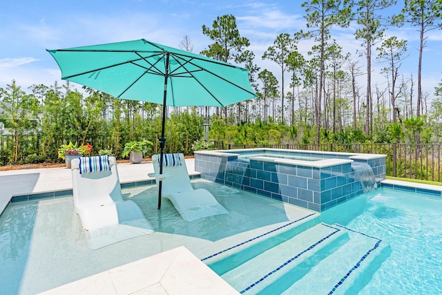 276 W Lafayette Rd, Inlet Beach, FL 32461 - view of swimming pool with a pool with connected hot tub and a patio area