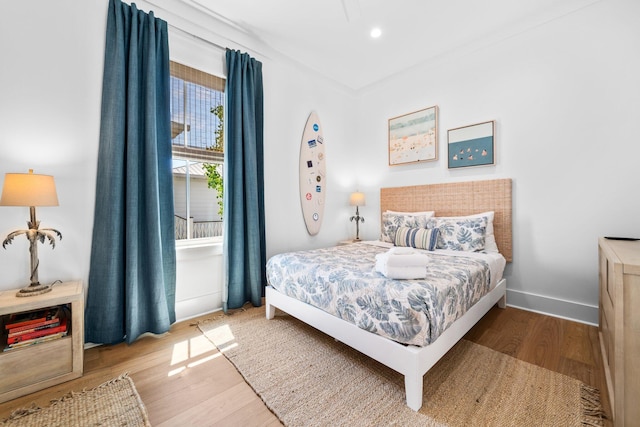 250 Beach Bike Way, Inlet Beach, FL 32461 - bedroom featuring wood finished floors, baseboards, and recessed lighting
