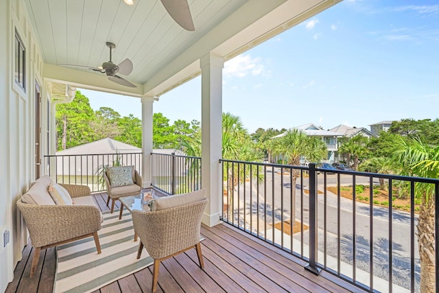 250 Beach Bike Way, Inlet Beach, FL 32461 - wooden deck featuring ceiling fan