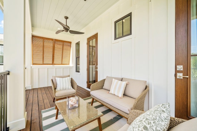 250 Beach Bike Way, Inlet Beach, FL 32461 - sunroom featuring a ceiling fan