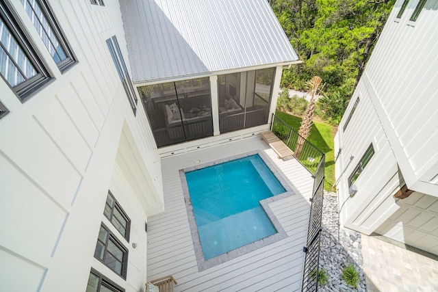 250 Beach Bike Way, Inlet Beach, FL 32461 - view of swimming pool featuring a sunroom