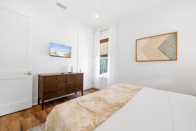 250 Beach Bike Way, Inlet Beach, FL 32461 - bedroom featuring wood finished floors and recessed lighting