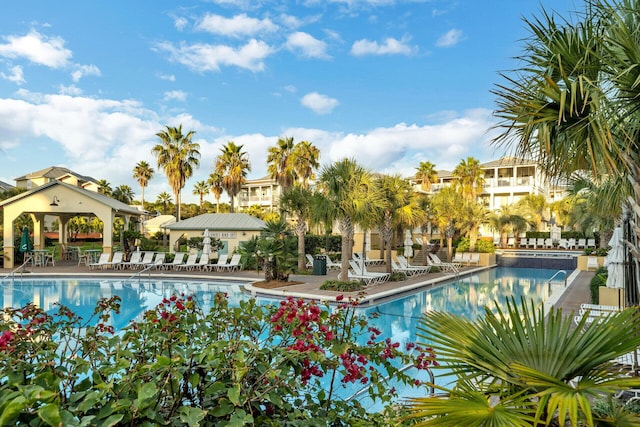250 Beach Bike Way, Inlet Beach, FL 32461 - community pool with a gazebo and a patio