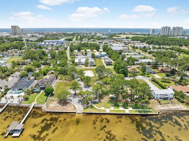 14 Bayshore Pines Ct, Miramar Beach, FL 32550 - aerial view of property's location with a large body of water, nearby urban area, and nearby suburban area