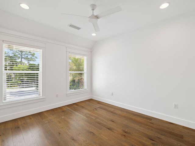 14 Bayshore Pines Ct, Miramar Beach, FL 32550 - spare room with baseboards, a ceiling fan, recessed lighting, and hardwood / wood-style floors