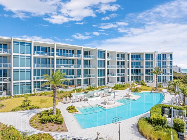 3820 E County Highway 30a Unit 408, Santa Rosa Beach, FL 32459 - community pool with a patio area