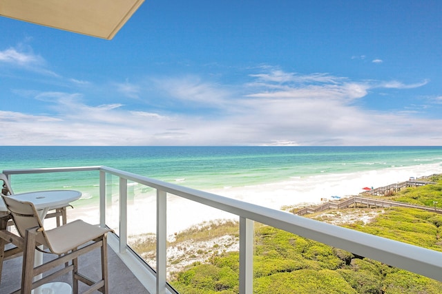 3820 E County Highway 30a Unit 408, Santa Rosa Beach, FL 32459 - balcony with view of water and beach