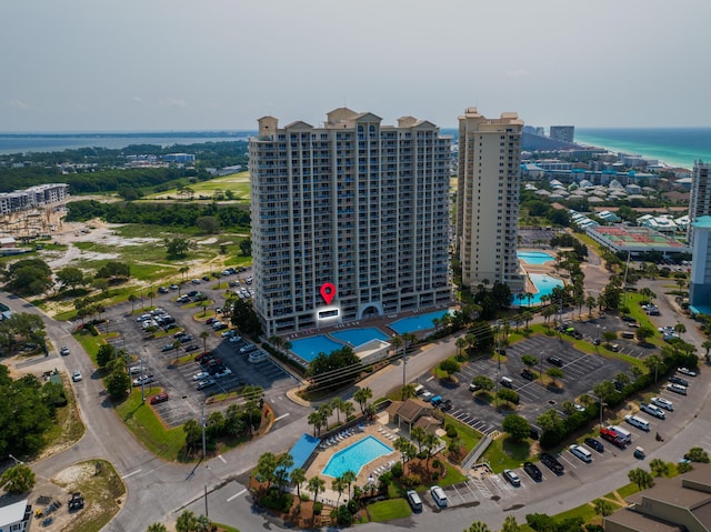 122 Seascape Dr Unit 208, Miramar Beach, FL 32550 - bird's eye view of a pool area and a nearby body of water