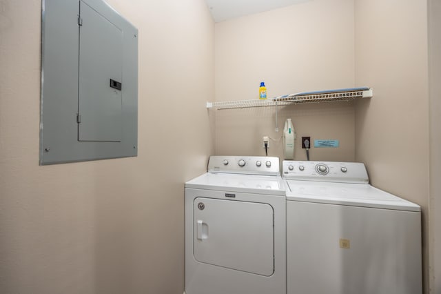 9815 US Highway 98 Unit 34, Miramar Beach, FL 32550 - washroom with electric panel and separate washer and dryer