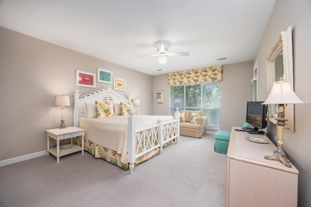 9815 US Highway 98 Unit 34, Miramar Beach, FL 32550 - bedroom with light carpet, ceiling fan, and baseboards