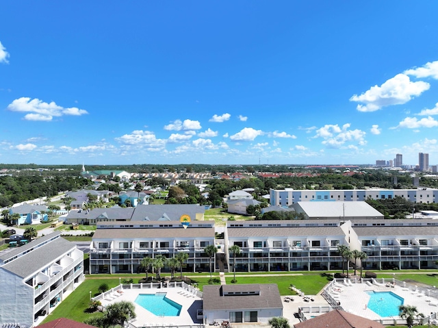 17614 Front Bch Unit E17, Panama City Beach, FL 32413 - drone / aerial view of a pool