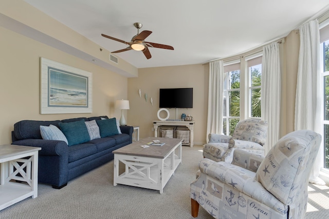 9700 Grand Sandestin Blvd Unit 4313, Miramar Beach, FL 32550 - living area with carpet flooring and ceiling fan