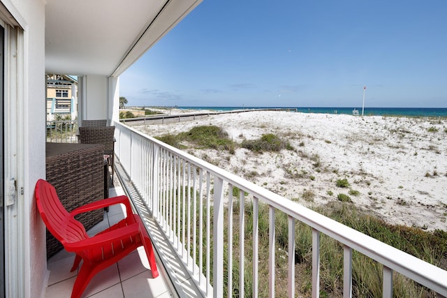 376 Santa Rosa Blvd Unit 101, Fort Walton Beach, FL 32548 - balcony featuring view of water and beach