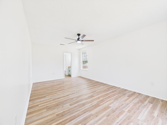 175 Villacrest Dr, Crestview, FL 32536 - unfurnished room with light wood-type flooring, ceiling fan, and baseboards