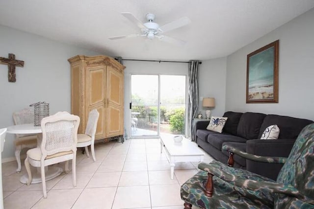 2830 Scenic Gulf Dr Unit 127, Miramar Beach, FL 32550 - living room with light tile patterned floors and ceiling fan