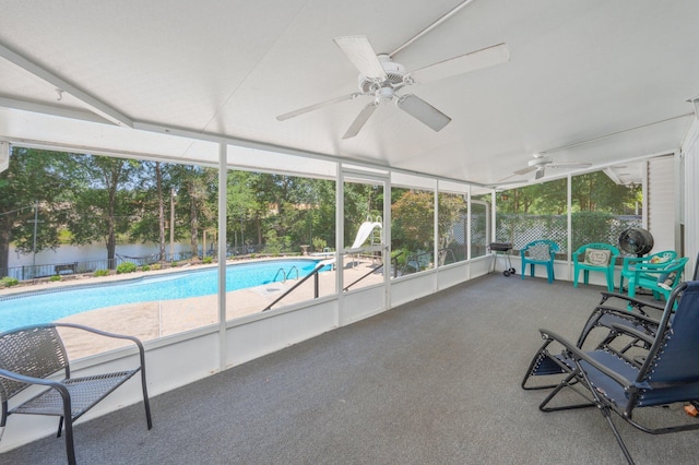 4680 Lovegrass Ln, Crestview, FL 32539 - unfurnished sunroom featuring ceiling fan and healthy amount of natural light