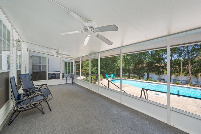 4680 Lovegrass Ln, Crestview, FL 32539 - unfurnished sunroom featuring ceiling fan