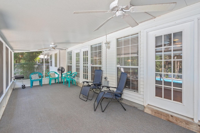 4680 Lovegrass Ln, Crestview, FL 32539 - unfurnished sunroom featuring ceiling fan