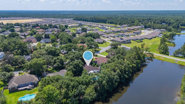 4680 Lovegrass Ln, Crestview, FL 32539 - aerial perspective of suburban area with a large body of water
