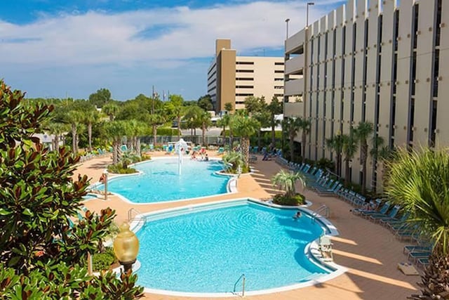 14701 Front Beach Rd Unit 1331, Panama City Beach, FL 32413 - community pool with a patio area