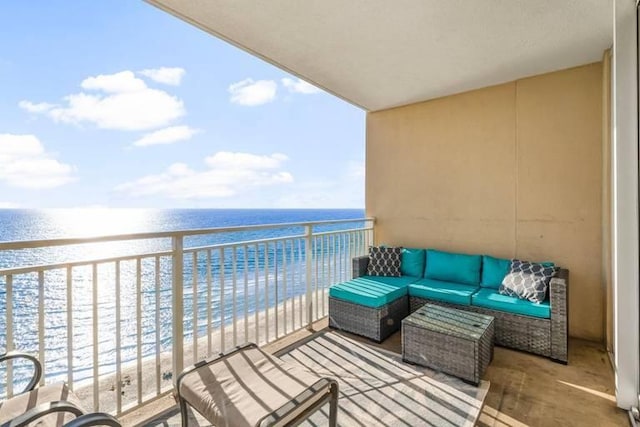 14701 Front Beach Rd Unit 1331, Panama City Beach, FL 32413 - balcony with a water view and outdoor lounge area