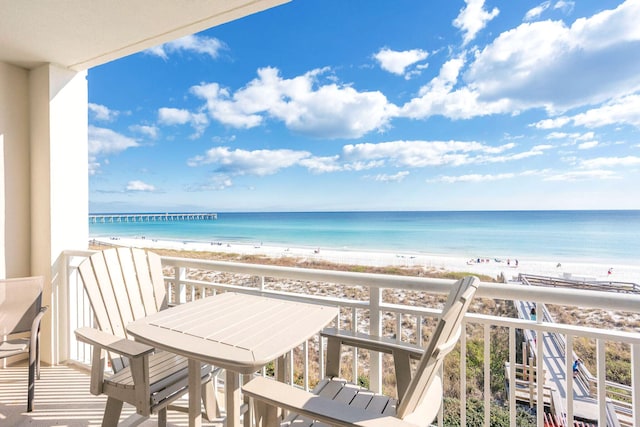 8499 Gulf Blvd Unit 303, Navarre, FL 32566 - balcony with view of water and beach