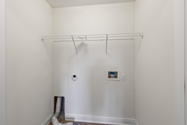 2131 Wilsons Plover Cir, Navarre, FL 32566 - washroom featuring hookup for an electric dryer, hookup for a washing machine, and baseboards