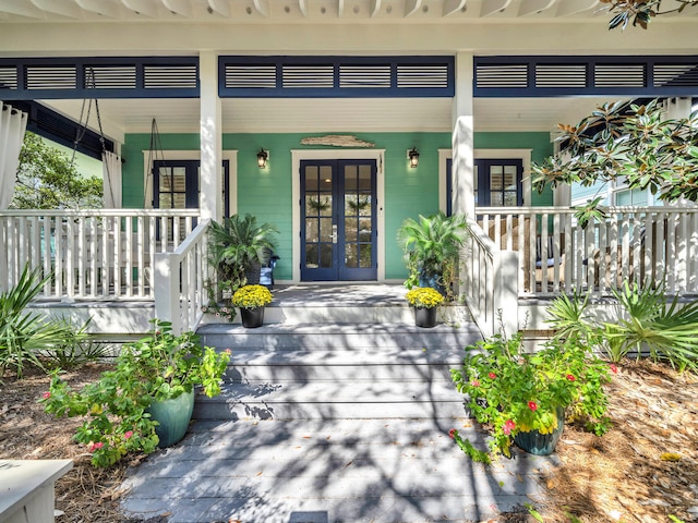 125 Silver Laurel Way, Santa Rosa Beach, FL 32459 - entrance to property featuring a porch and french doors