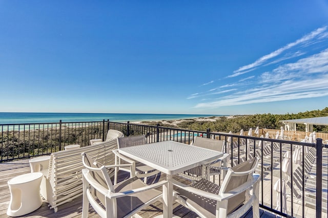 125 Silver Laurel Way, Santa Rosa Beach, FL 32459 - view of patio with a water view and outdoor dining space