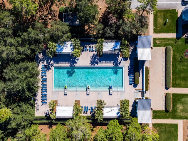 125 Silver Laurel Way, Santa Rosa Beach, FL 32459 - drone / aerial view of a pool