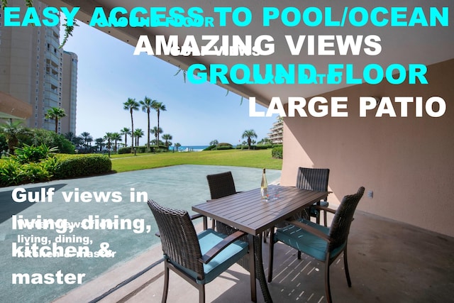 291 Scenic Gulf Dr Unit 201, Miramar Beach, FL 32550 - view of patio featuring outdoor dining space