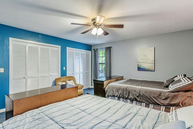 3544 State Highway 85, Laurel Hill, FL 32567 - bedroom with ceiling fan and multiple closets