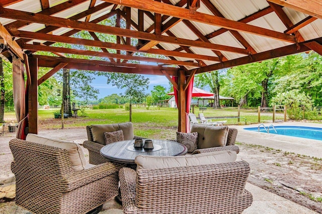 3544 State Highway 85, Laurel Hill, FL 32567 - view of patio / terrace featuring a gazebo and an outdoor pool