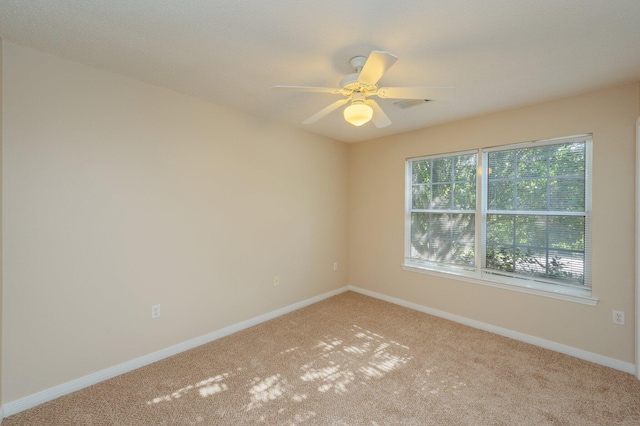 407 Tobago Ct, Crestview, FL 32536 - empty room featuring carpet, baseboards, and a ceiling fan