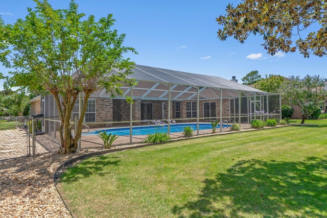2741 Creeks Edge Ln, Navarre, FL 32566 - outdoor pool with glass enclosure