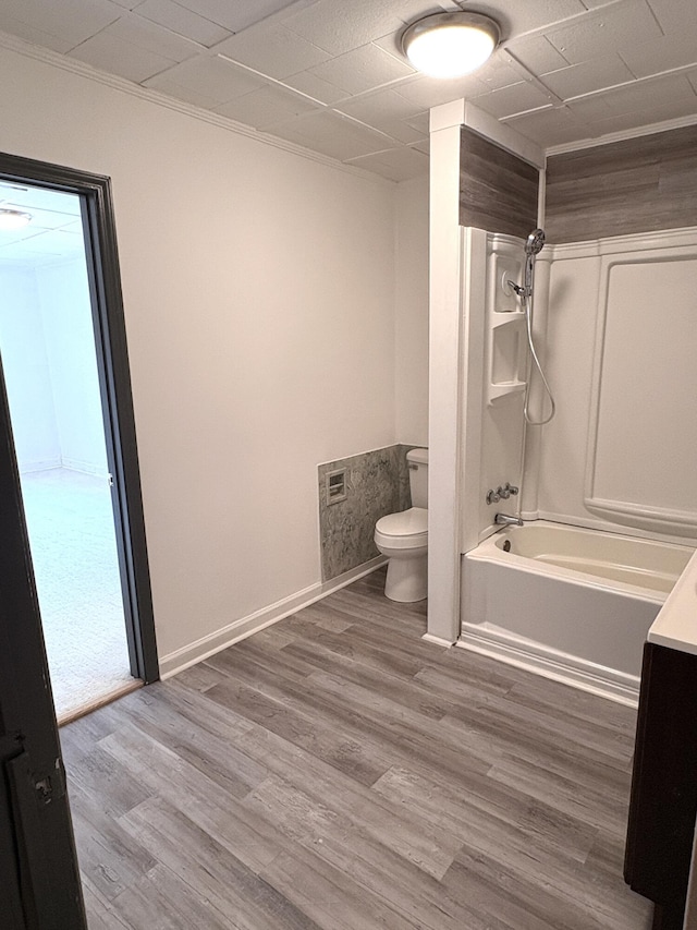 914 Georgia St, Crestview, FL 32536 - full bathroom featuring toilet, tub / shower combination, wood finished floors, and vanity