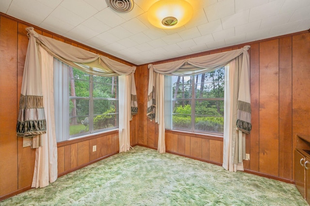 2226 W James Lee Blvd, Crestview, FL 32536 - spare room featuring carpet flooring and wooden walls