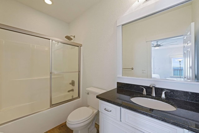 330 Tang O Mar Dr, Destin, FL 32550 - full bathroom featuring vanity, enclosed tub / shower combo, and wood finished floors