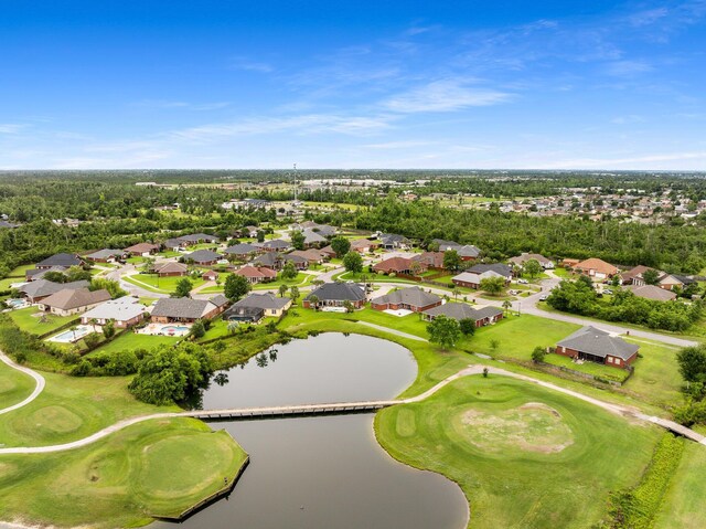 203 Landings Dr, Lynn Haven, FL 32444 - aerial perspective of suburban area with a nearby body of water and a local golf course