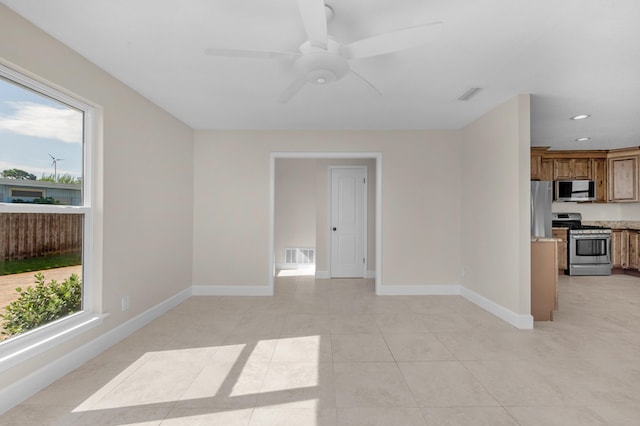 411-A Cobia Ave, Fort Walton Beach, FL 32548 - spare room with a ceiling fan, recessed lighting, and light tile patterned floors