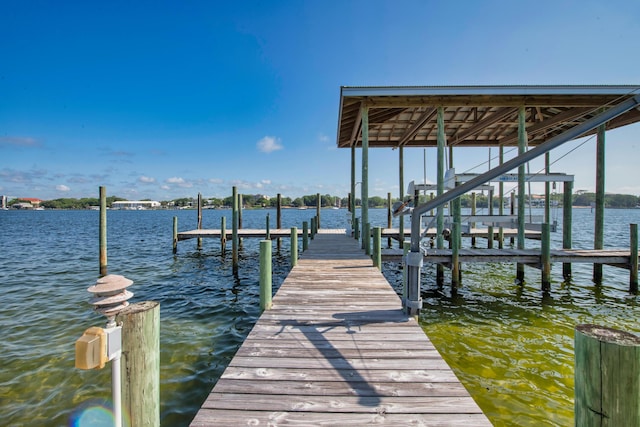 411-A Cobia Ave, Fort Walton Beach, FL 32548 - dock area with a water view and boat lift