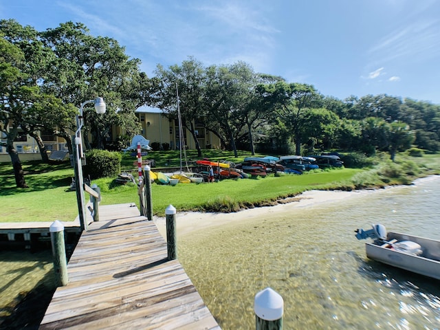 209 W Miracle Strip Pkwy Unit H 103, Mary Esther, FL 32569 - dock area with a yard