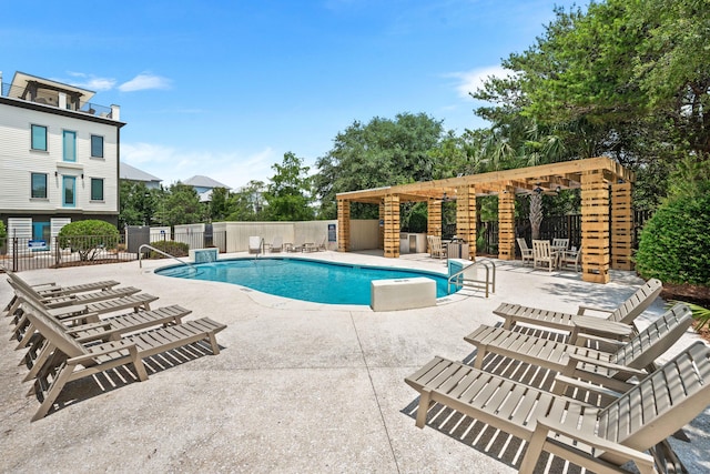 2350 W County Highway 30a Unit 2, Santa Rosa Beach, FL 32459 - community pool with a patio area and a pergola