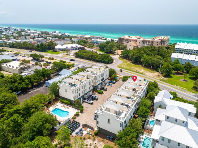 2350 W County Highway 30a Unit 2, Santa Rosa Beach, FL 32459 - bird's eye view of a pool and a large body of water